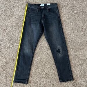 New Denizen from Levi’s Taper Jeans Size 16 Regular Dark Wash Distressed Knees